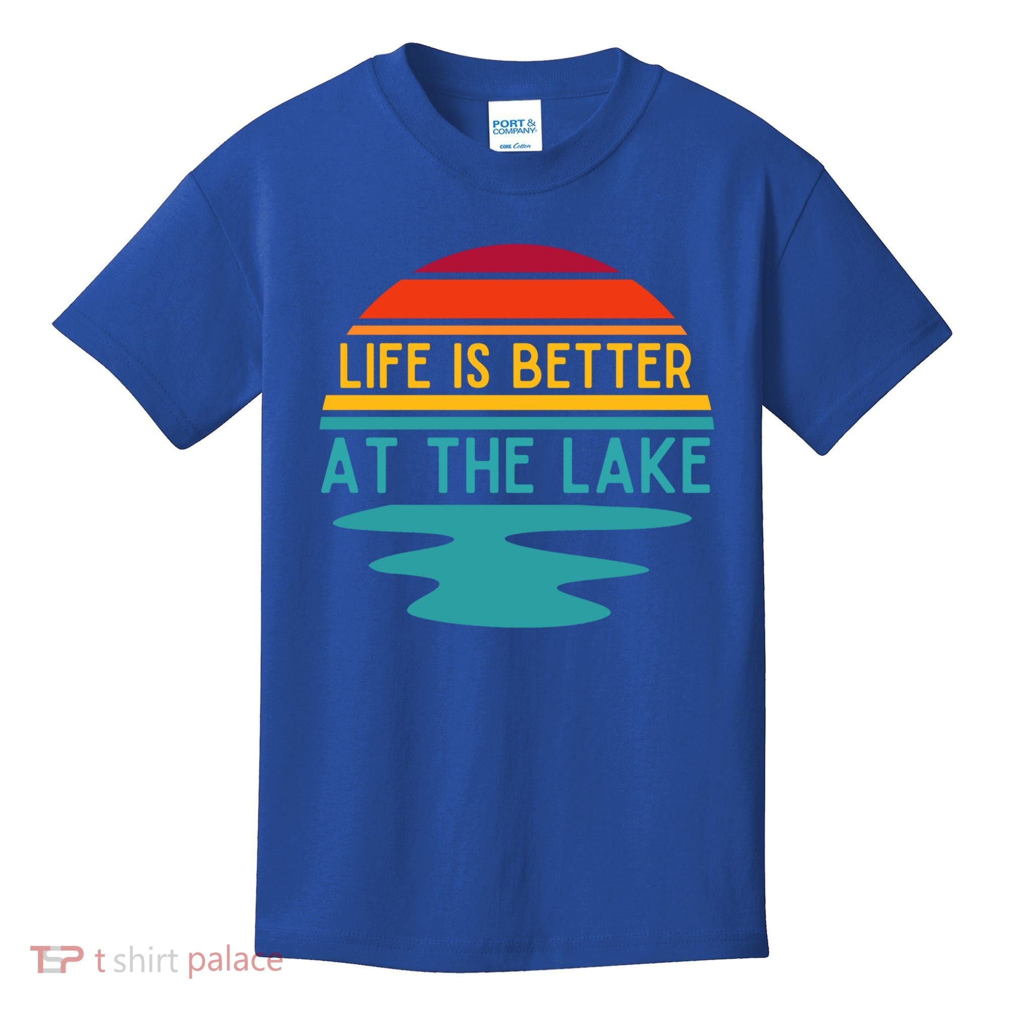 Life Is Better At The Lake Life Bum Lake Lover Pontoon Gift Kids T-Shirt