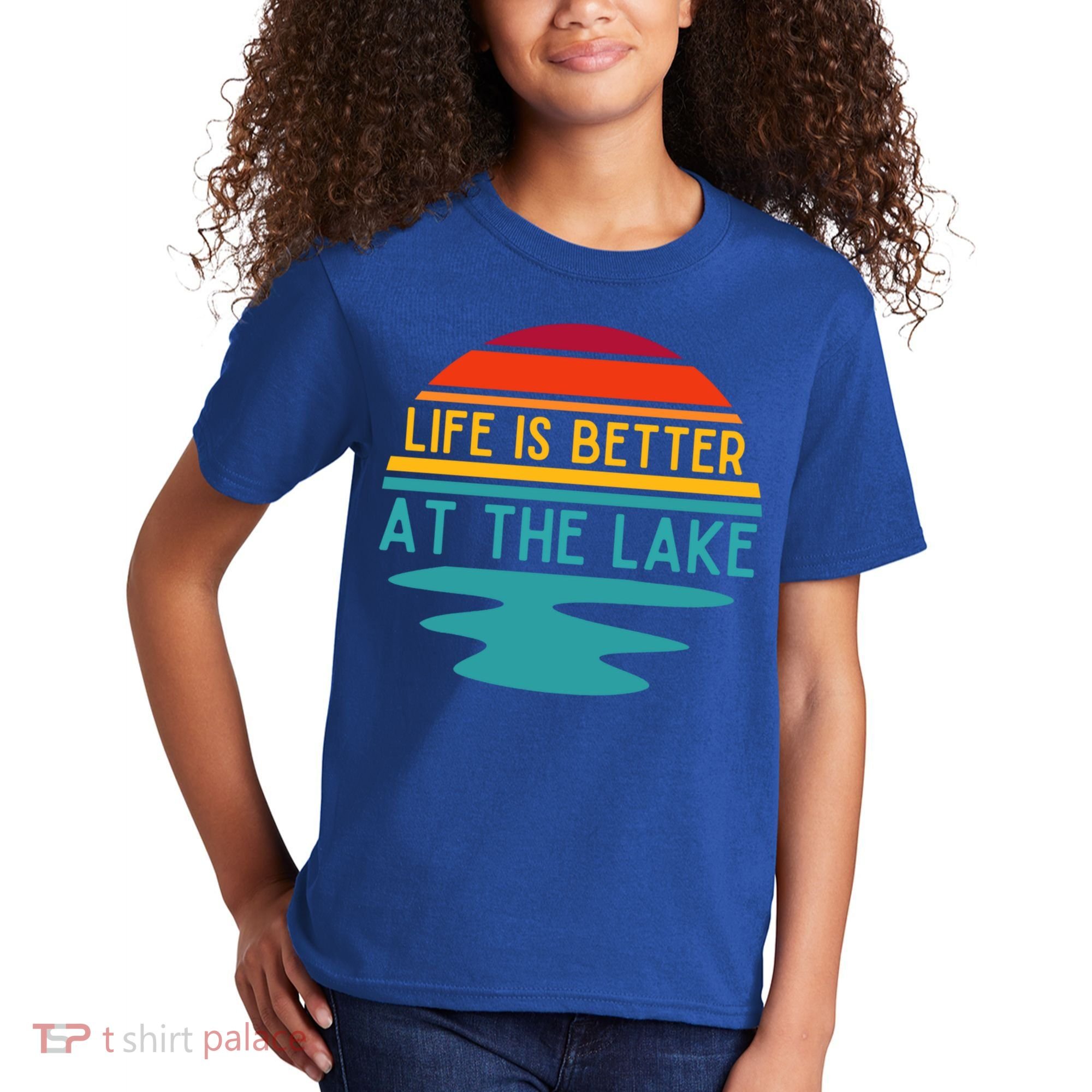 Life Is Better At The Lake Life Bum Lake Lover Pontoon Gift Kids T-Shirt