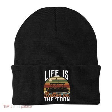 Life Is Better On The Toon Pontoon Boat Boating Fathers Day Meaningful Gift Beanie