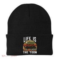 Life Is Better On The Toon Pontoon Boat Boating Fathers Day Meaningful Gift Beanie thumb 0