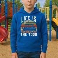 Life Is Better On The Toon Pontoon Boat Boating Fathers Day Meaningful Gift Kids Hoodie thumb 2