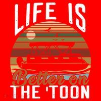 Life Is Better On The Toon Pontoon Boat Boating Fathers Day Meaningful Gift Santa Hat thumb 1