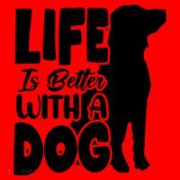 Life Is Better With A Dog Santa Hat thumb 1