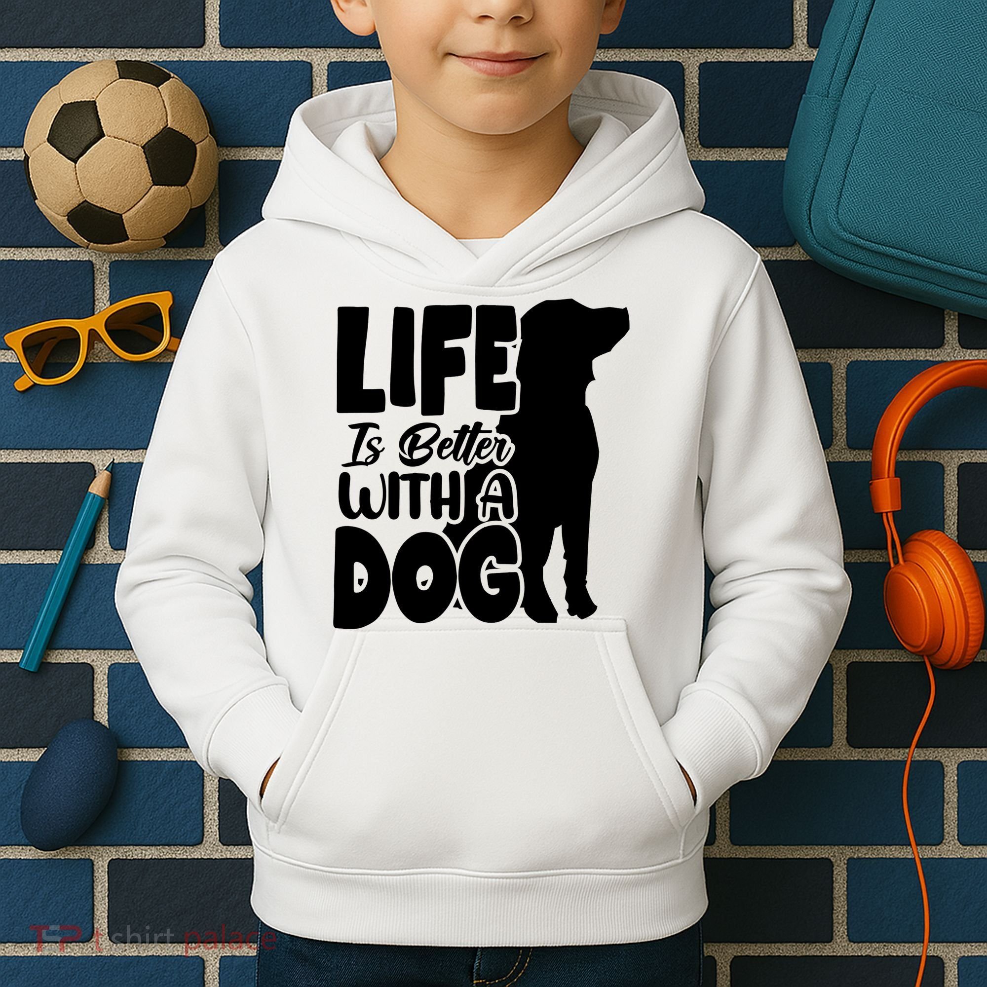 Life Is Better With A Dog Kids Hoodie