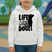 Life Is Better With A Dog Kids Hoodie thumb 3