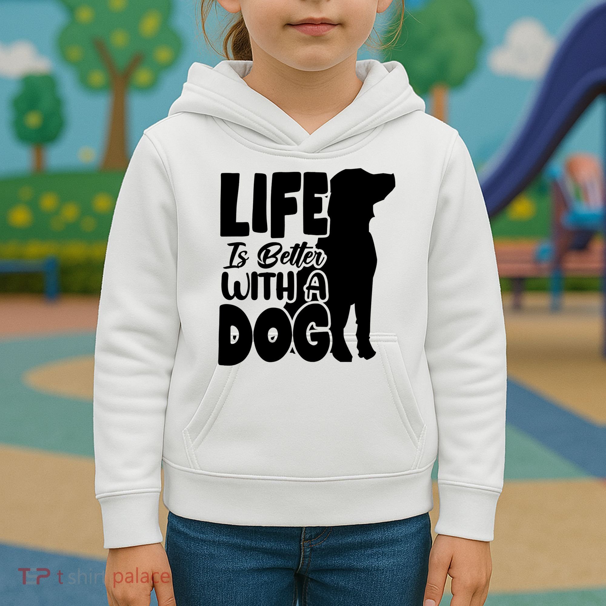 Life Is Better With A Dog Kids Hoodie