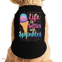 Life Is Better With Sprinkles Cute Sweet Ice Cream Summer Doggie Tank thumb 0