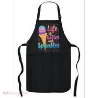 Life Is Better With Sprinkles Cute Sweet Ice Cream Summer Apron thumb 0