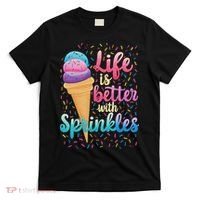 Life Is Better With Sprinkles Cute Sweet Ice Cream Summer T-Shirt thumb 0