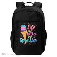 Life Is Better With Sprinkles Cute Sweet Ice Cream Summer Backpack thumb 0