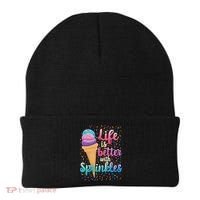 Life Is Better With Sprinkles Cute Sweet Ice Cream Summer Beanie thumb 0
