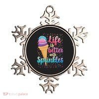 Life Is Better With Sprinkles Cute Sweet Ice Cream Summer Ornament thumb 0