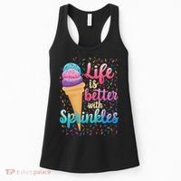 Life Is Better With Sprinkles Cute Sweet Ice Cream Summer Women's Tank Top thumb 0