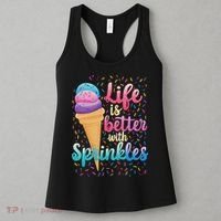 Life Is Better With Sprinkles Cute Sweet Ice Cream Summer Women's Tank Top thumb 3