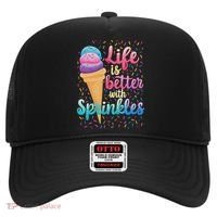 Life Is Better With Sprinkles Cute Sweet Ice Cream Summer Hat thumb 0