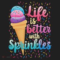 Life Is Better With Sprinkles Cute Sweet Ice Cream Summer Hat thumb 2