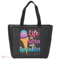 Life Is Better With Sprinkles Cute Sweet Ice Cream Summer Tote Bag thumb 0
