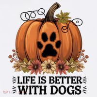 Life Is Better With Dogs Fall Pumpkins Sweatshirt thumb 3