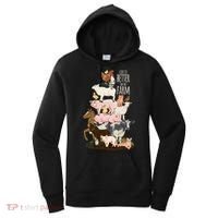 Life Is Better On The Farm Cute Animals Country Farm Girl Gift Women's Hoodie thumb 0