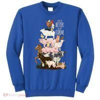 Life Is Better On The Farm Cute Animals Country Farm Girl Gift Sweatshirt thumb 0