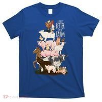 Life Is Better On The Farm Cute Animals Country Farm Girl Gift T-Shirt thumb 0