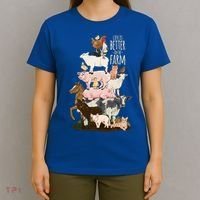 Life Is Better On The Farm Cute Animals Country Farm Girl Gift T-Shirt thumb 4