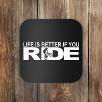 Life Is Better If You Ride Mountain Bike Coaster thumb 0