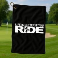 Life Is Better If You Ride Mountain Bike Golf Towel thumb 1