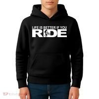 Life Is Better If You Ride Mountain Bike Kids Hoodie thumb 4