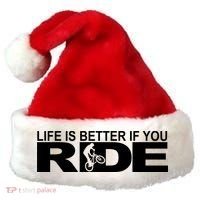 Life Is Better If You Ride Mountain Bike Santa Hat thumb 0