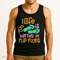 Life Is Better In Flip Flops Tank Top thumb 3