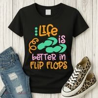 Life Is Better In Flip Flops Women's T-Shirt thumb 3