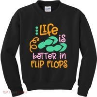 Life Is Better In Flip Flops Kids Sweatshirt thumb 0