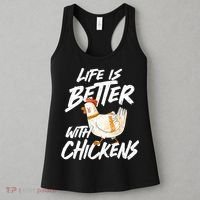 Life Is Better With Chickens Chicken Lover Farming Women's Tank Top thumb 3