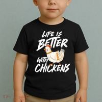 Life Is Better With Chickens Chicken Lover Farming Toddler T-Shirt thumb 2