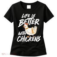 Life Is Better With Chickens Chicken Lover Farming Women's T-Shirt thumb 0