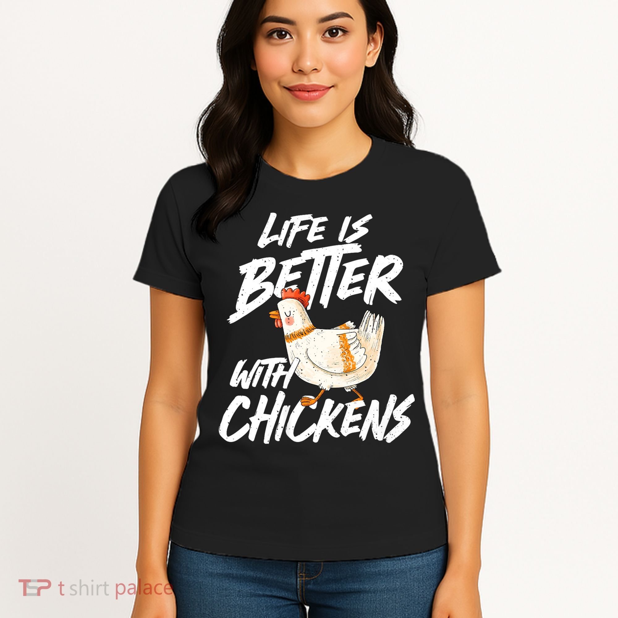 Life Is Better With Chickens Chicken Lover Farming Women's T-Shirt