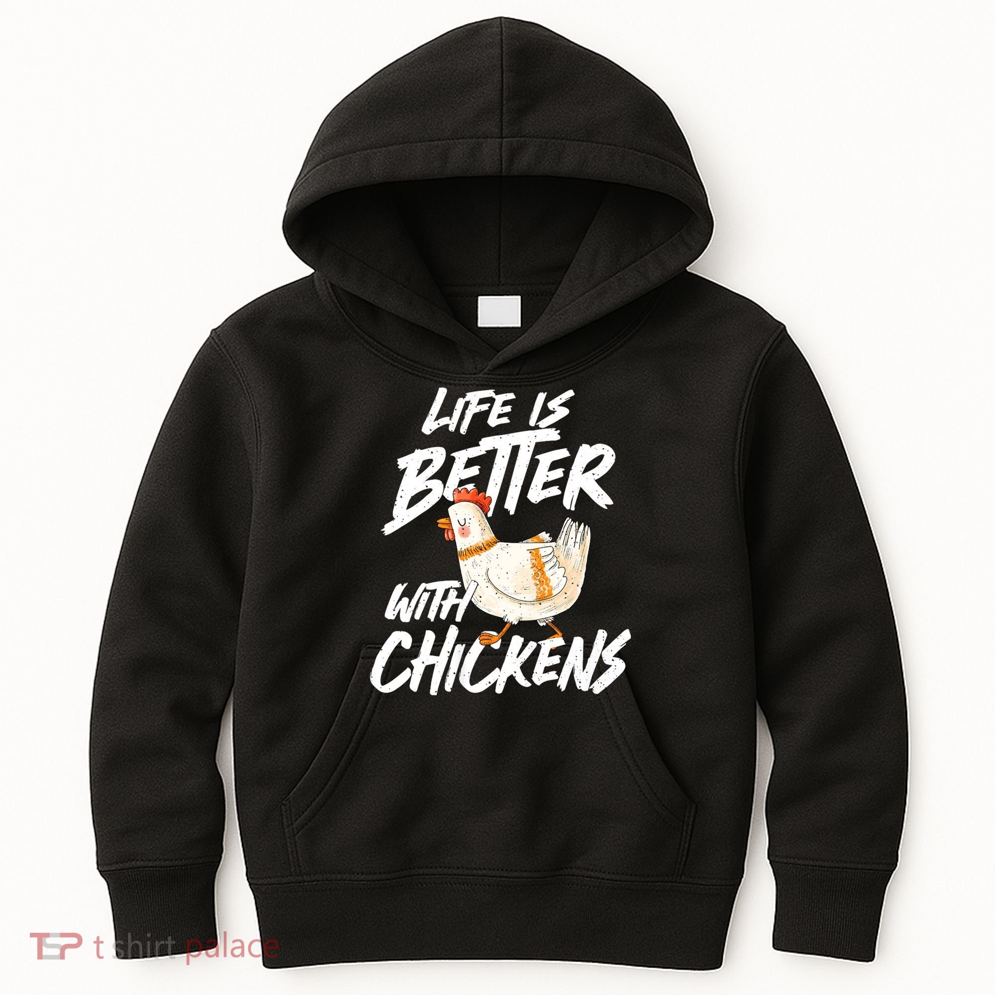 Life Is Better With Chickens Chicken Lover Farming Kids Hoodie