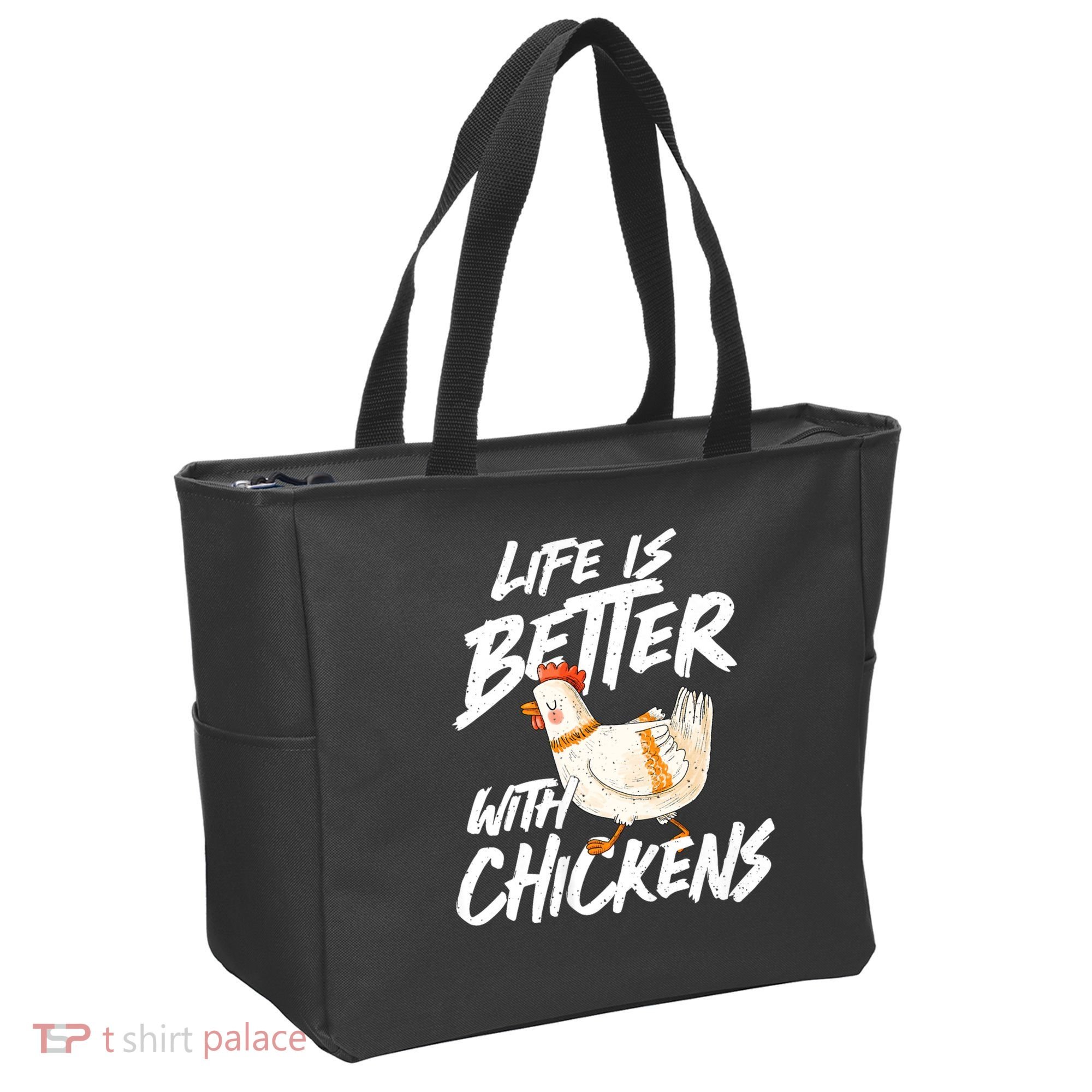 Life Is Better With Chickens Chicken Lover Farming Tote Bag
