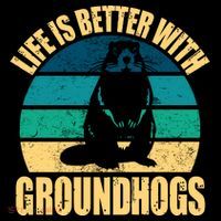 Life Is Better With Groundhogs USA-Made Doggie Bandana thumb 2
