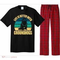 Life Is Better With Groundhogs Pajama Set thumb 0