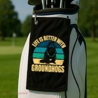 Life Is Better With Groundhogs Golf Towel thumb 2