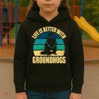 Life Is Better With Groundhogs Kids Hoodie thumb 3