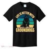 Life Is Better With Groundhogs Kids T-Shirt thumb 0