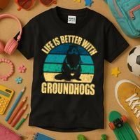 Life Is Better With Groundhogs Kids T-Shirt thumb 3
