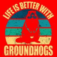 Life Is Better With Groundhogs Santa Hat thumb 1