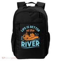 Life Is Better At The River White Water Rafting Cool Gift Backpack thumb 0