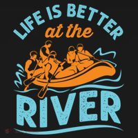 Life Is Better At The River White Water Rafting Cool Gift Pajama Set thumb 2