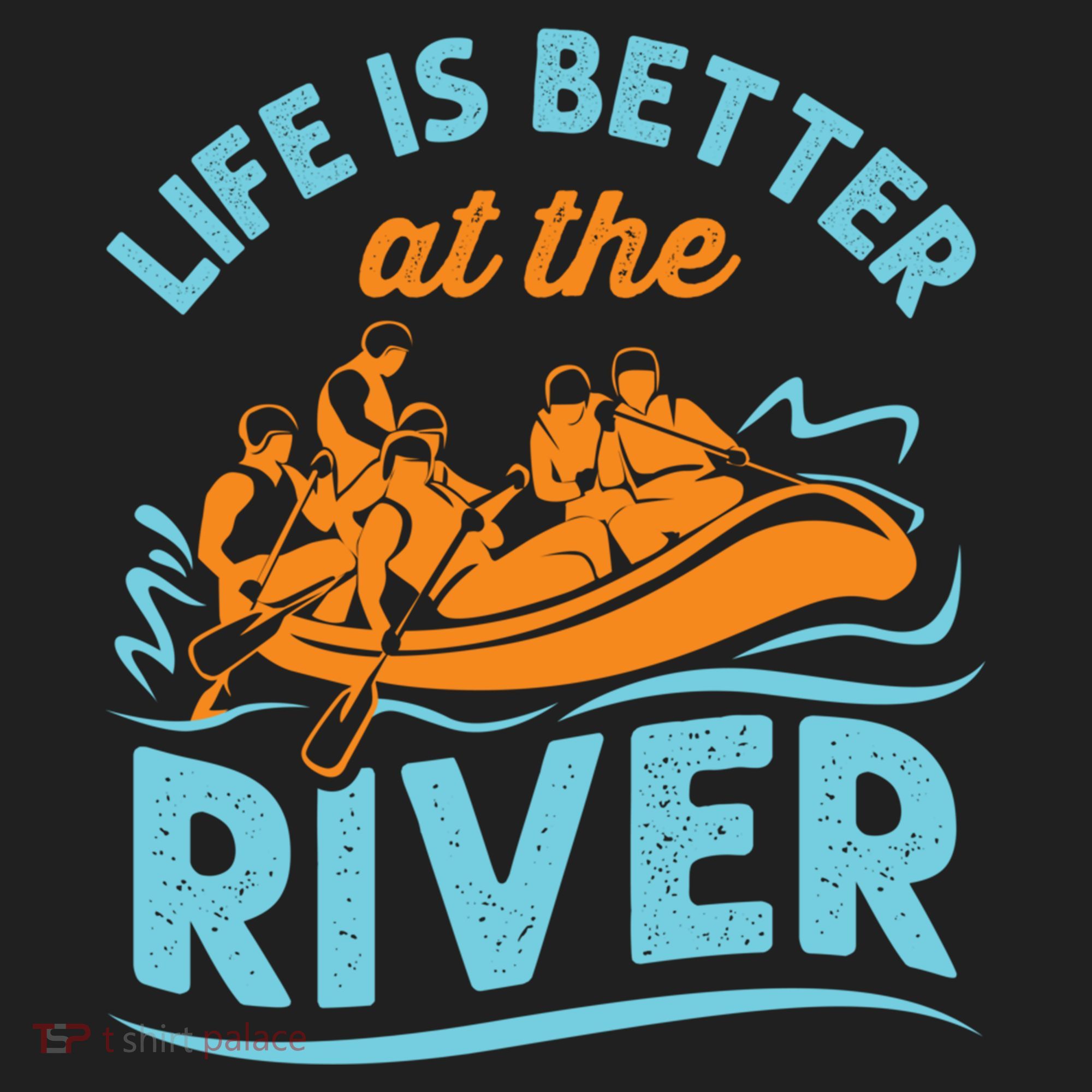 Life Is Better At The River White Water Rafting Cool Gift Golf Towel