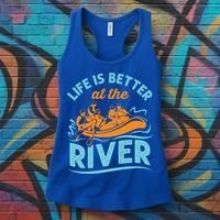 Life Is Better At The River White Water Rafting Cool Gift Women's Tank Top thumb 3